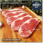 Beef Sirloin AGED BY GOODWINS Australia STEER young cattle (Striploin / New York Strip / Has Luar) frozen brand Harvey/Midfield ROAST SMALL 4-5" +/-1.3 kg/pc (price/kg)